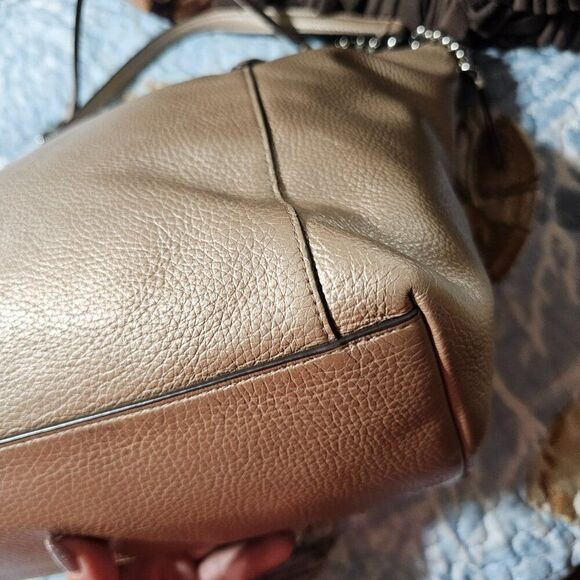 Coach Metallic Ava Chain Tote Purse Shoulder Bag - Picture 6 of 10